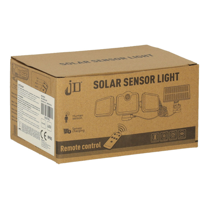 LED solcellelampe 3-i-1 med skumringsbevægelsessensor - mangler beskrivelse