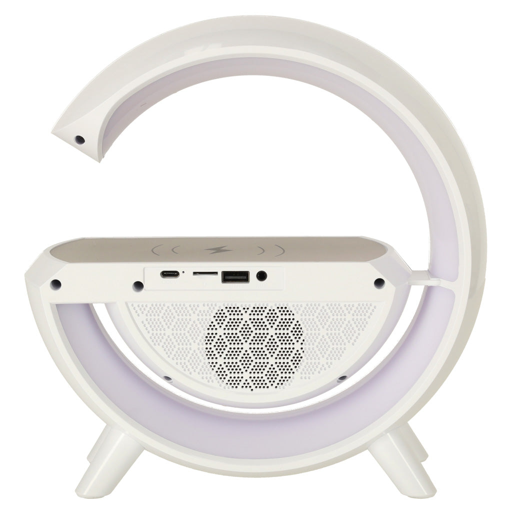 LED-lys med induktionsoplader med radio