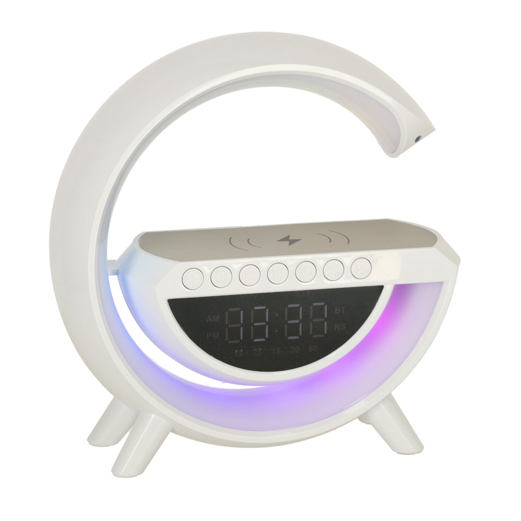 LED-lys med induktionsoplader med radio