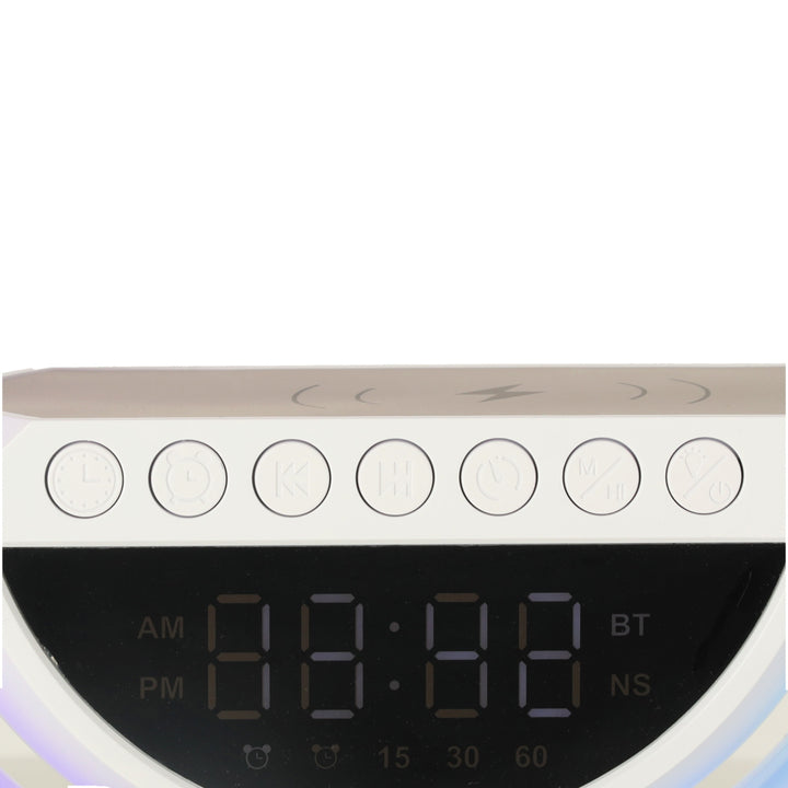 LED-lys med induktionsoplader med radio