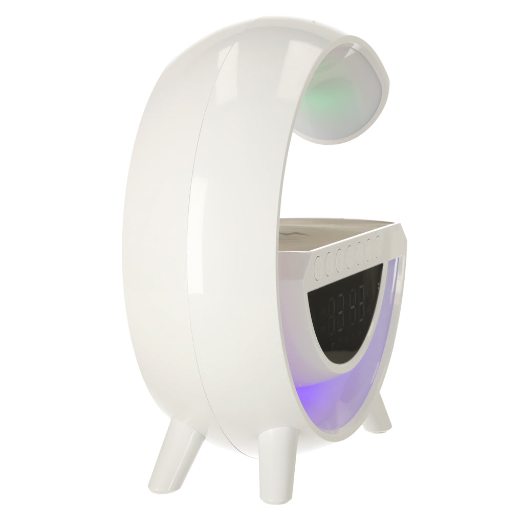 LED-lys med induktionsoplader med radio