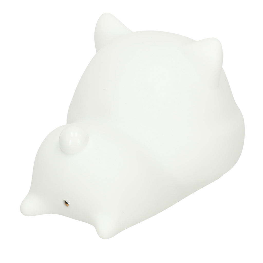 Silikone natlampe hvid RGB kat liggende