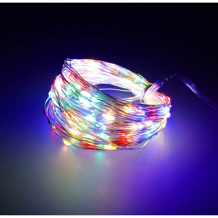 LED dekorative trådlys 10m 100LED flerfarvet