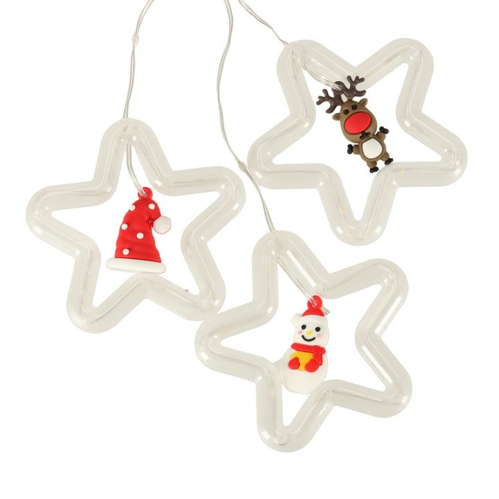 LED gardinlys med figurer 3m 125LED varm hvid