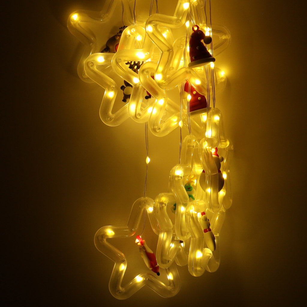 LED gardinlys med figurer 3m 125LED varm hvid