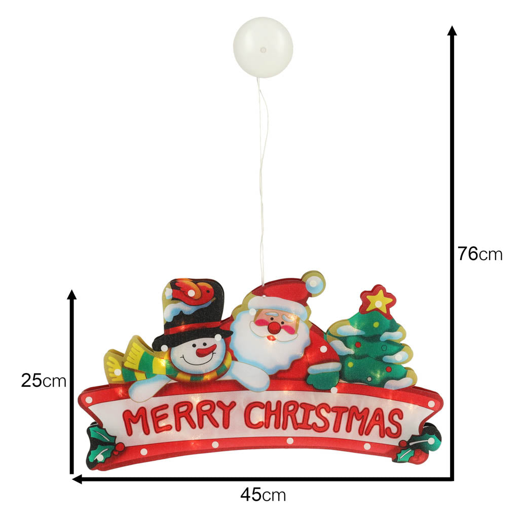 LED-lys vedhæng juledekoration Glædelig jul 45 cm