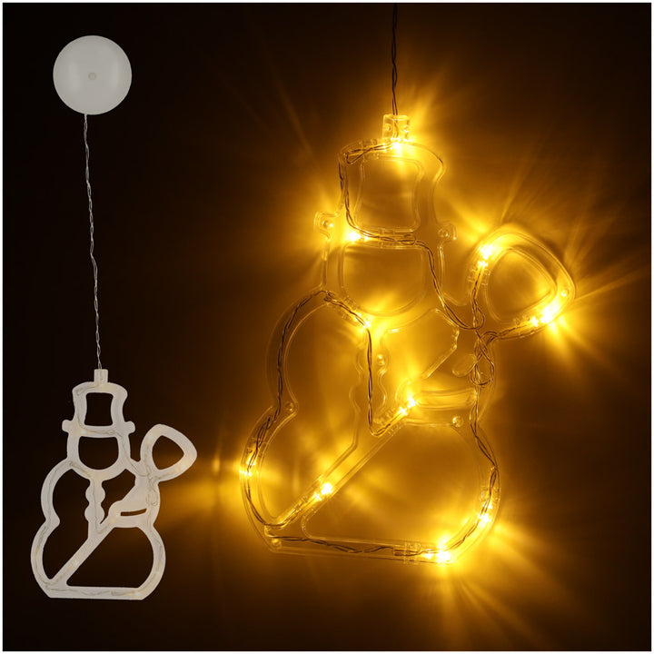 LED-lys hængende juledekoration snemand 49 cm 10 LED'er