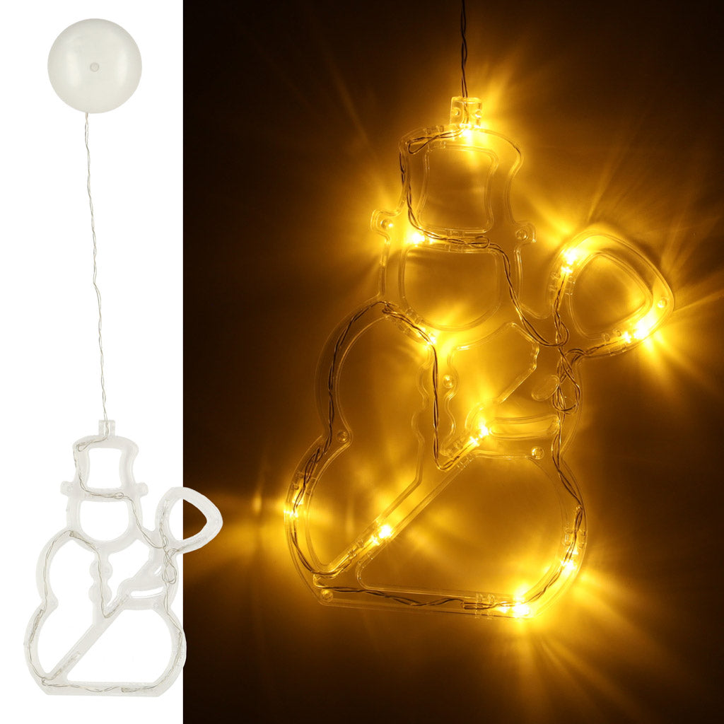 LED-lys hængende juledekoration snemand 49 cm 10 LED'er
