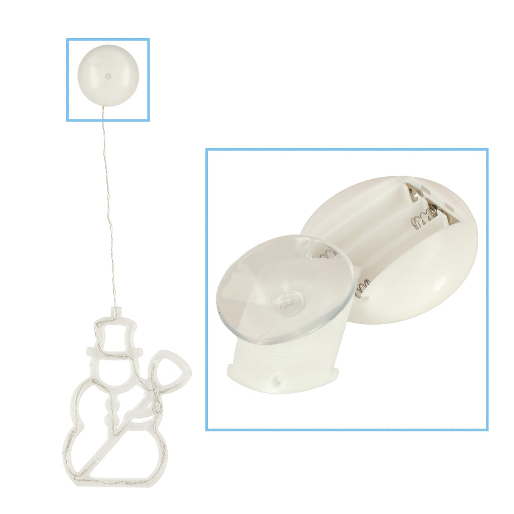 LED-lys hængende juledekoration snemand 49 cm 10 LED'er