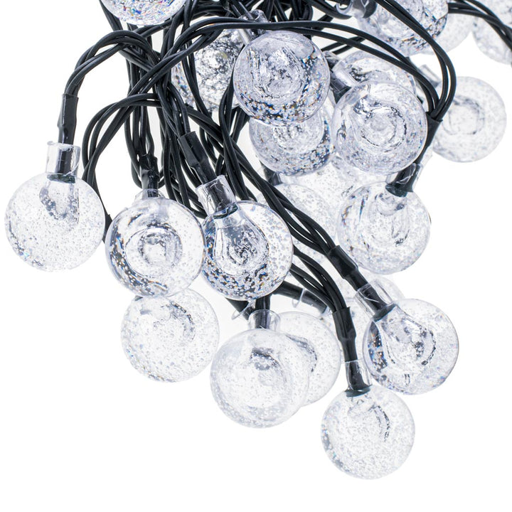 Solcellekuglehavelamper 7m 50LED koldhvid