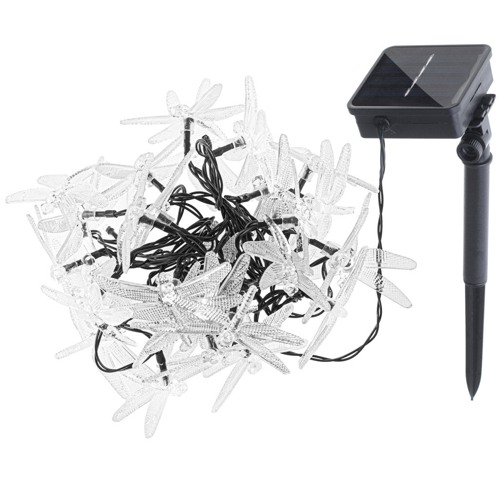 Solcellehavelamper guldsmede 6,5m 30LED flerfarvet
