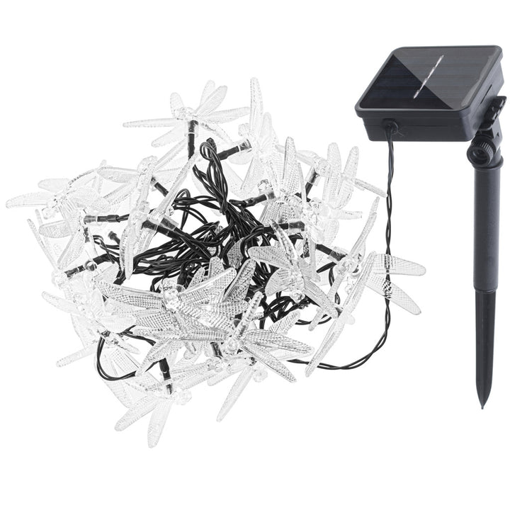 Solcellehavelamper guldsmede 6,5m 30LED flerfarvet