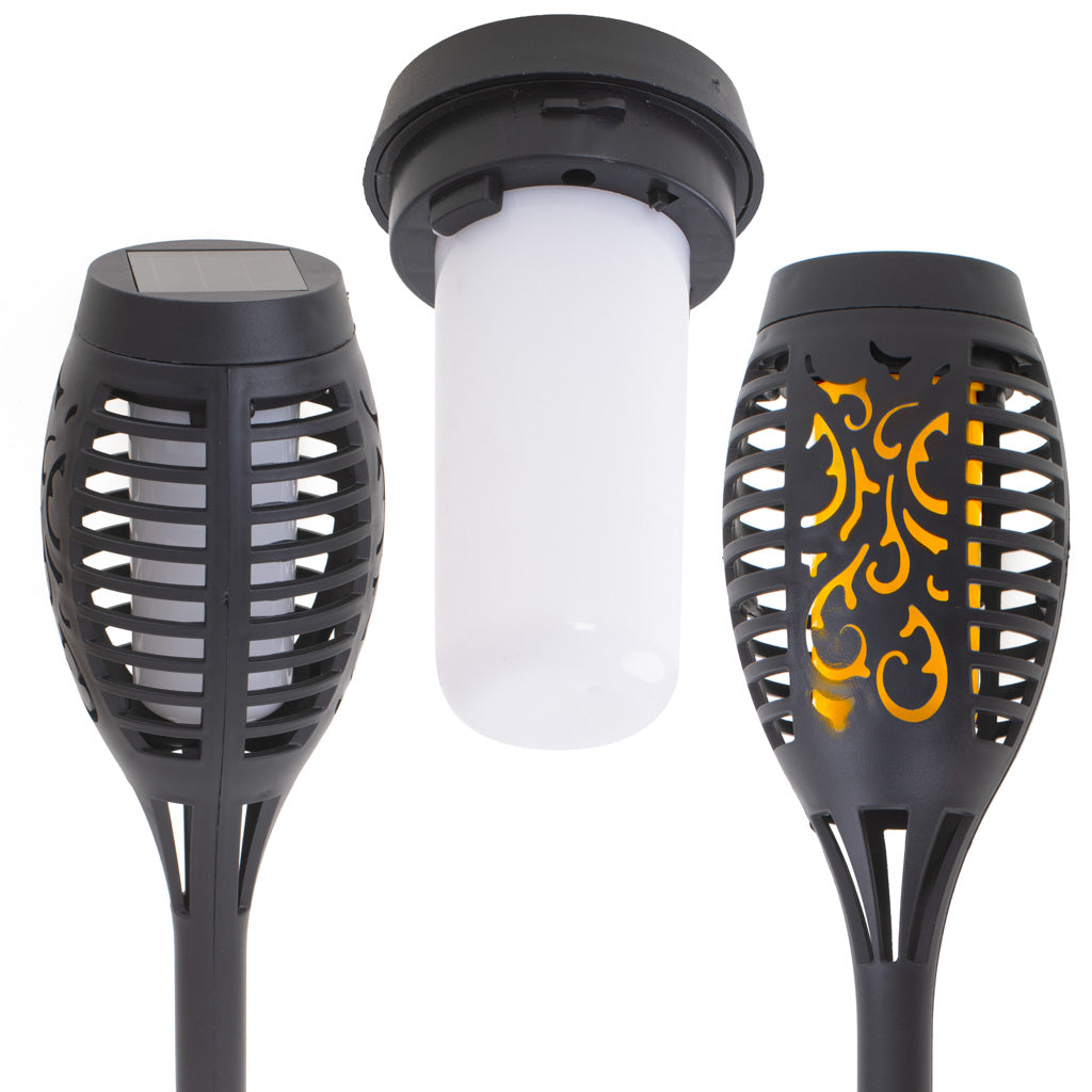 Solcelledrevne havelygter 12 LED 4 stk.