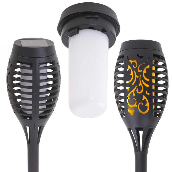 Solcelledrevne havelygter 12 LED 4 stk.