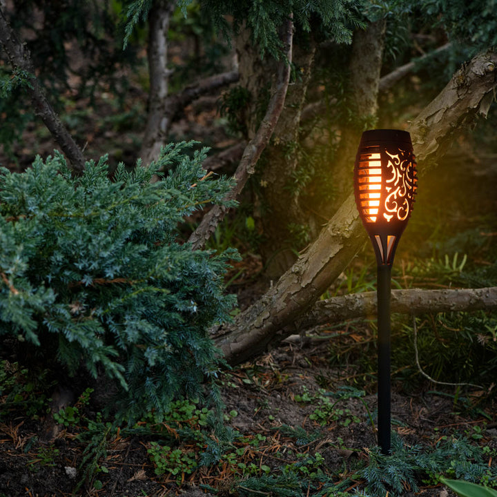 Solcelledrevne havelygter 12 LED 4 stk.