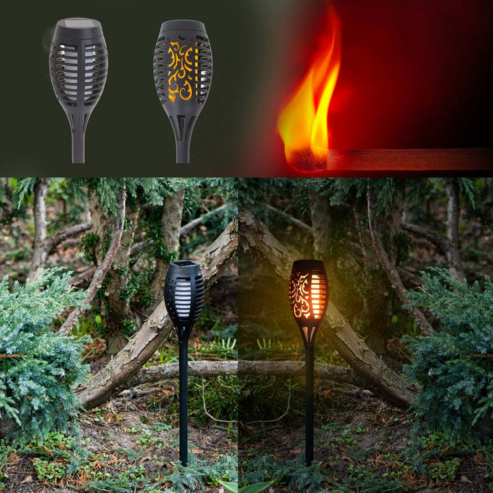 Solcelledrevne havelygter 12 LED 4 stk.