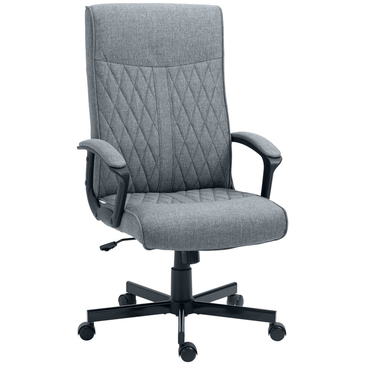 Kontorstol, højdejusterbar, vipbar, ergonomisk kontorstol, grå