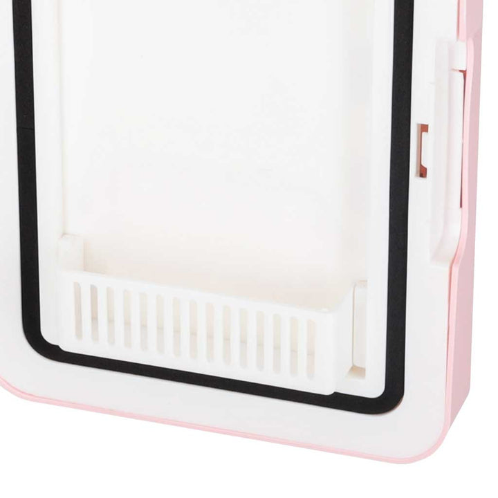 Rejsekøleskab elektrisk bil mini til mad kosmetik opvarmning køling 2in1 4L pink
