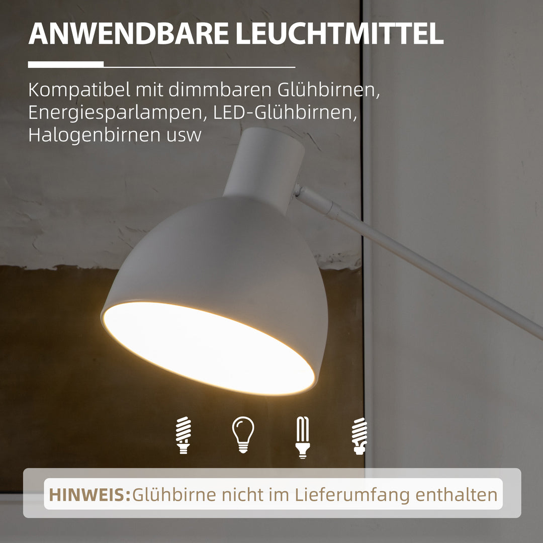 Industriel gulvlampe, højdejusterbar, med gulvkontakt; 30 m x 30 cm x 131 cm, sort