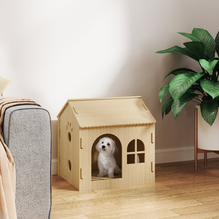 Indendørs hunde-/kattehus, sødt design, 50 x 41 x 51 cm