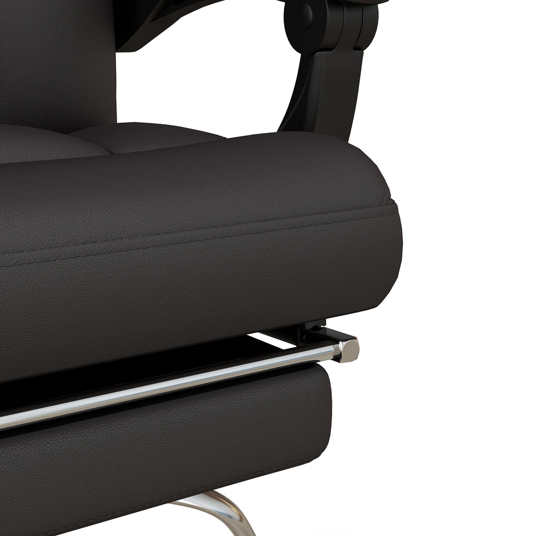 Kontorstol med massagefunktion, ergonomisk, lænestol, 63x57x118, brun