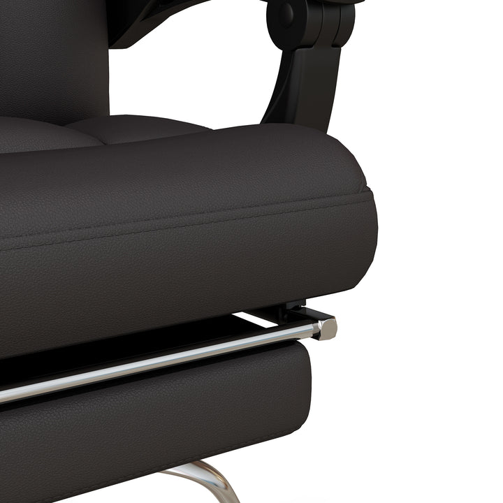 Kontorstol med massagefunktion, ergonomisk, lænestol, 63x57x118, brun
