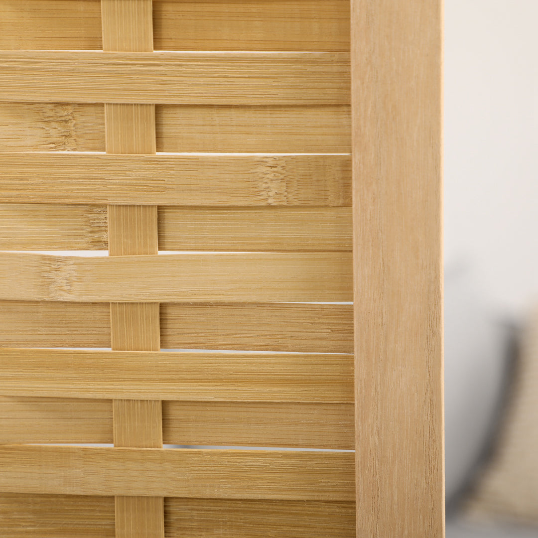 Rumdeler foldbar skillevæg privacy screen, bambus, 3-delt, 120 cm x 170 cm x 1,8 cm, naturlig