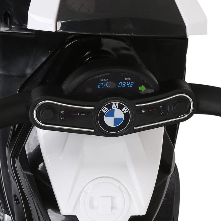 Elektrisk børnemotorcykel bmw s1000rr elmotorcykel med musik, forlygter, børns elmotorcykel til børn fra 18-36 måneder sort