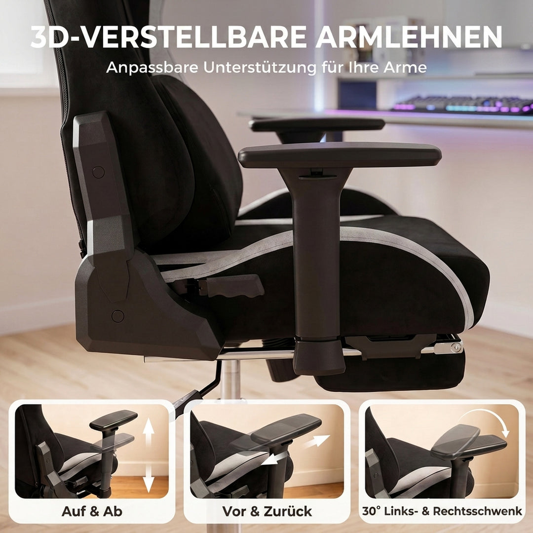 Gamingstol Ergonomisk gamingstol med æltemassage og varme