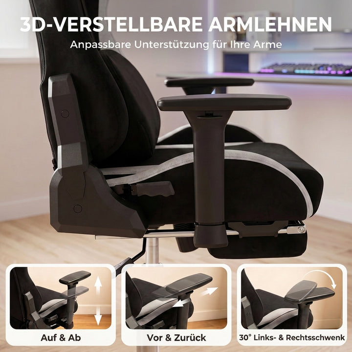 Gamingstol Ergonomisk gamingstol med æltemassage og varme