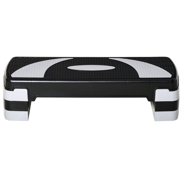 Aerobic stepper 3-trins højdejusterbar 80 x 31 x 20 cm sort+grå