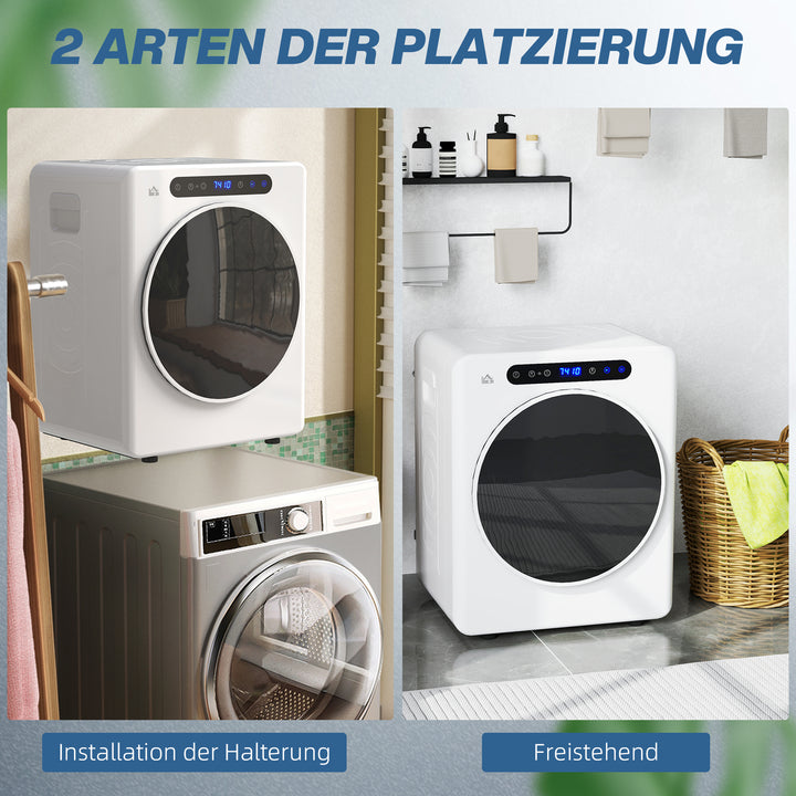 Tørretumbler, 6 programmer, 40-60°c, 4 kg kapacitet, kompakt, touch-betjening, hvid