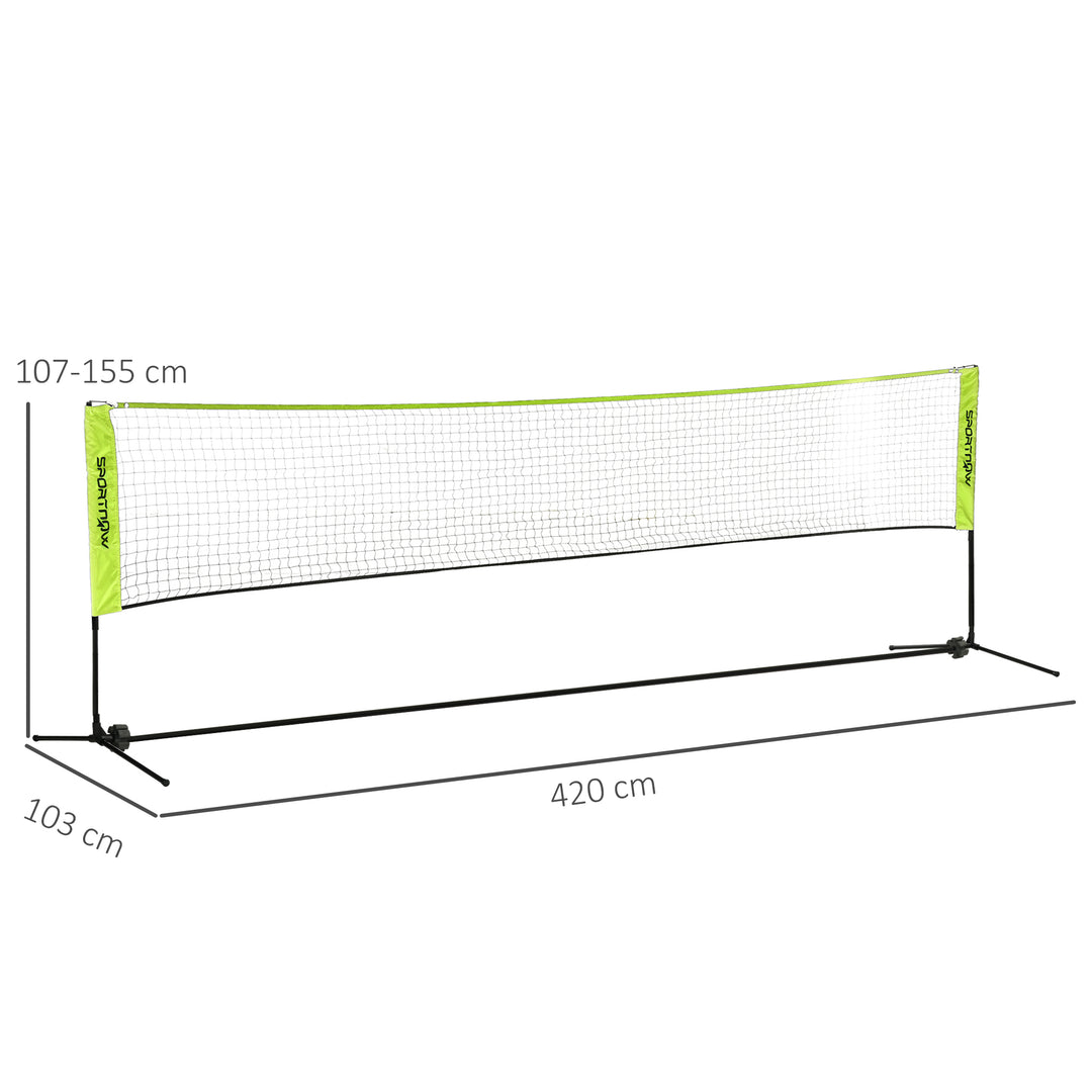 Badmintonnetsæt, foldbart volleyballnet 103/120/155H cm, gul
