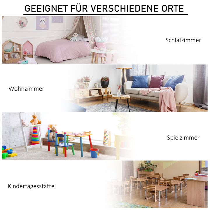 Opbevaringshylde til børn, 3 non-woven skuffer, mdf, væltesikker, hvid