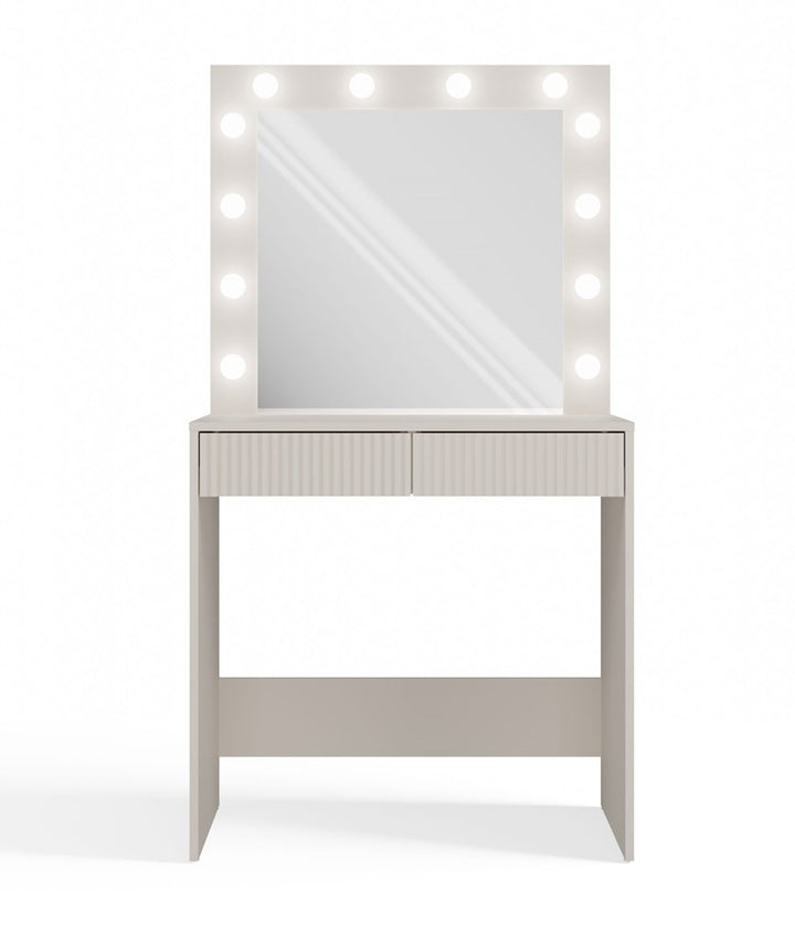 Elegant sminkebord med spejl og dedikeret LED-belysning Bredde: 81 cm  Højde: 80 cm  Dybde: 50 cm