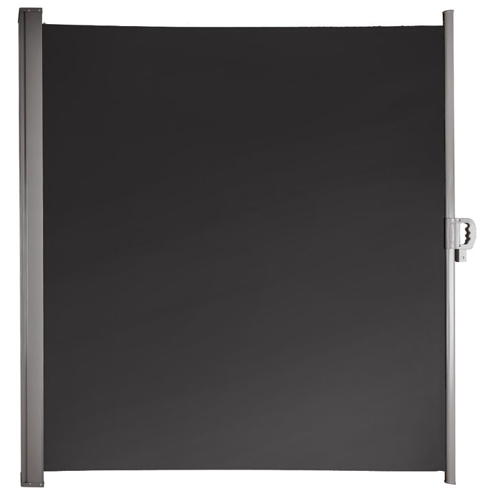 LUARO sideterrassemarkise udtrækkelig skærm 180 x 400 cm grå