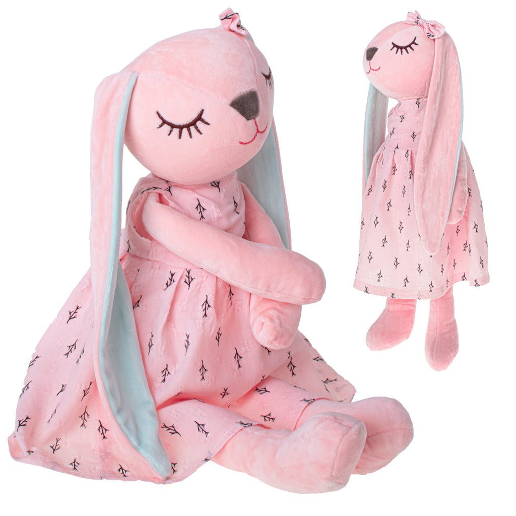 Plys maskot kanin lyserød 52cm
