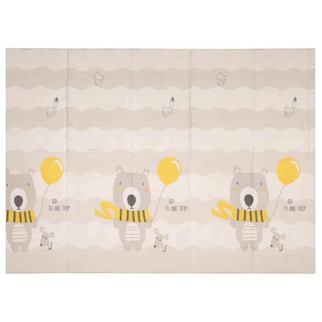 Pædagogisk skummåtte dobbeltsidet foldbar 150x200cm bamsetræer