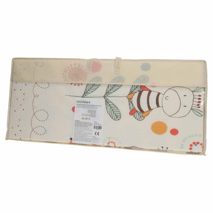 Pædagogisk dobbeltsidet foldbar skummåtte 180x200cm dyremønster