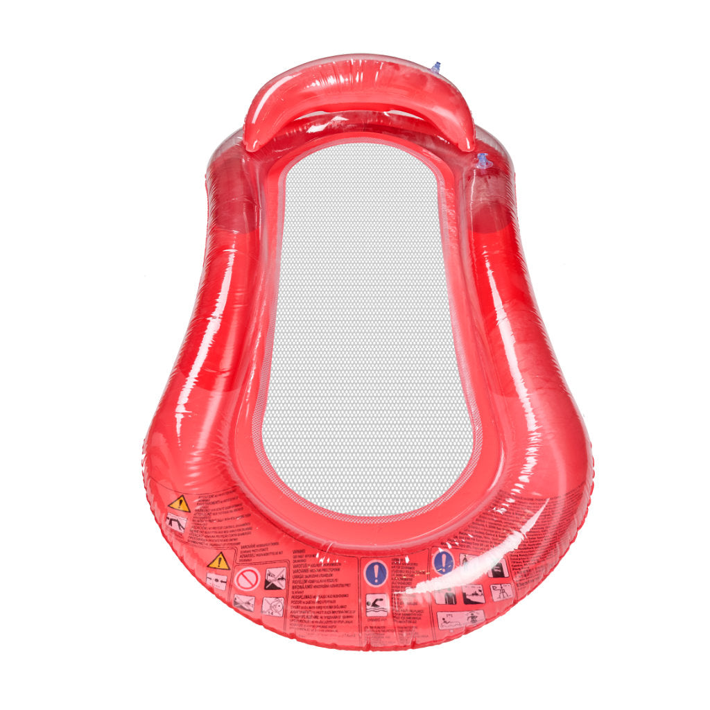 Oppustelig vandmadras til swimmingpool med net, rød BESTWAY 43103