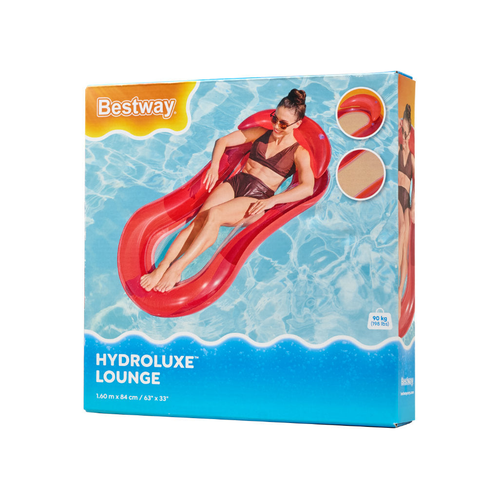 Oppustelig vandmadras til swimmingpool med net, rød BESTWAY 43103