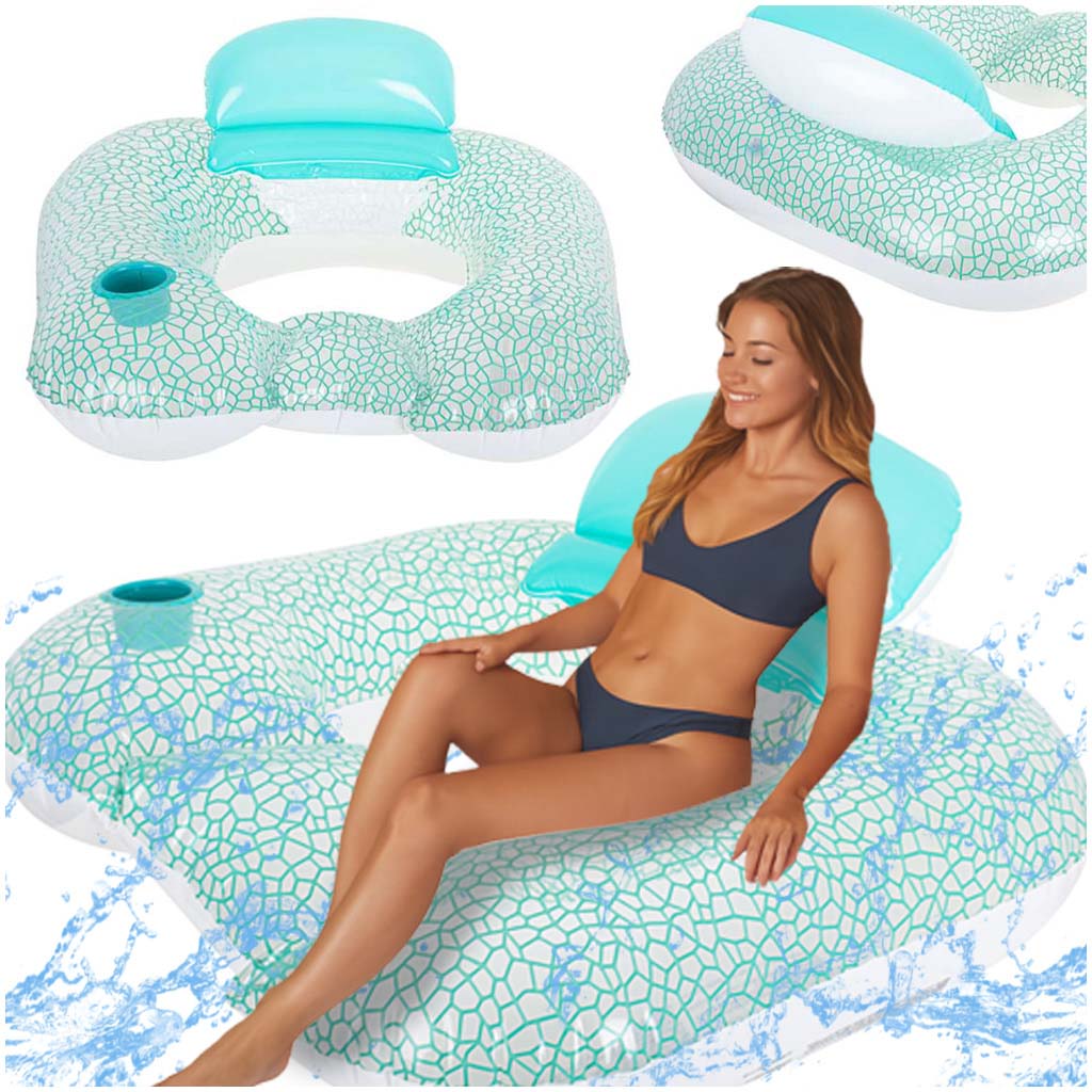 BESTWAY 43097 Oppustelig madras lænestol 102 x 94 cm