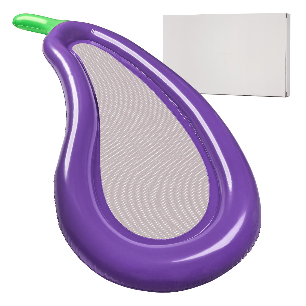 Oppustelig netmadras aubergine 240 cm