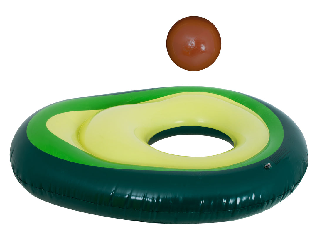 Oppustelig svømmemadras med avocadobold med frø 150 cm XL