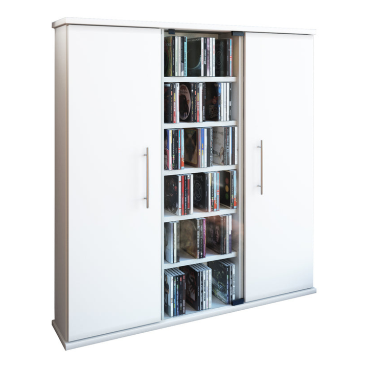 Cd/Dvd reol til 450 Cd'er, hvid