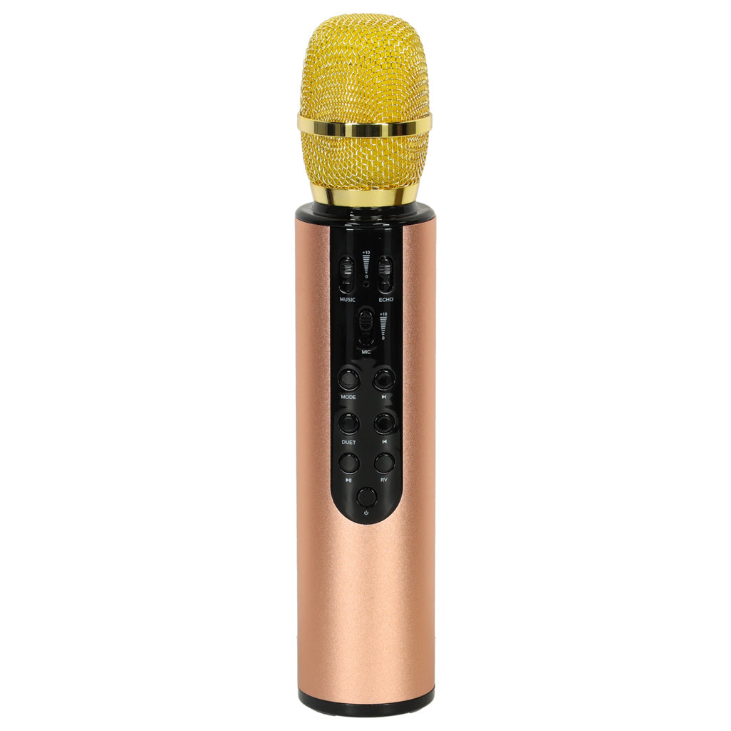 Trådløs Bluetooth karaoke-mikrofon i guld