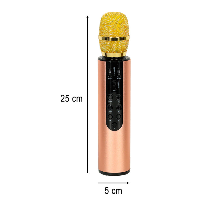 Trådløs Bluetooth karaoke-mikrofon i guld