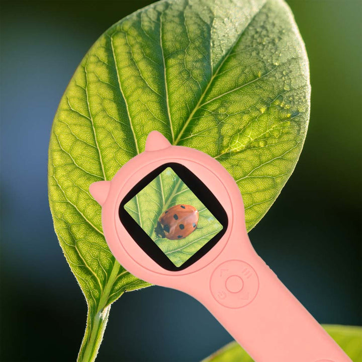 Optisk mikroskopforstørrelsesglas digitalt 500x 2Mpx pink
