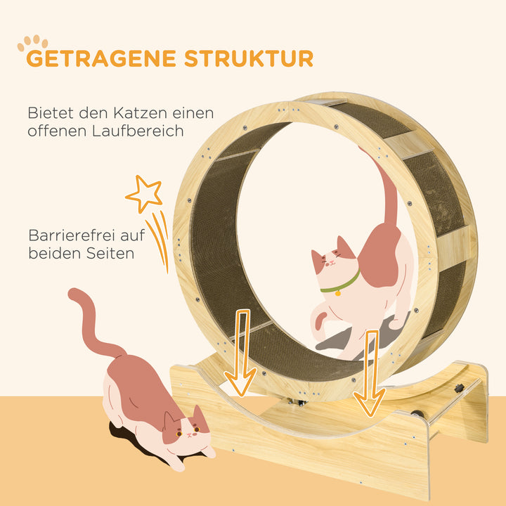 Kattehjul 91 cm, kattehjul 91 cm med bremse, kradsebræt, egetræ