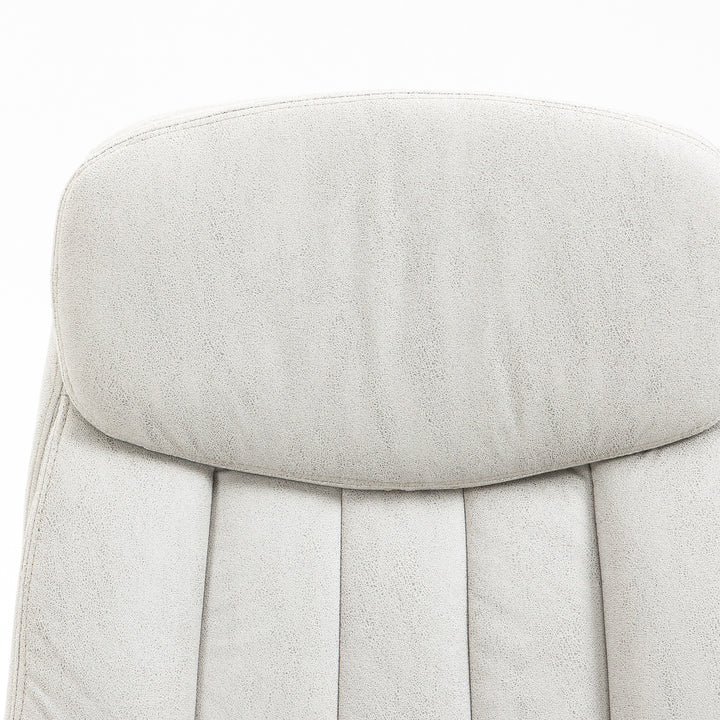 Kontorstol med massage- og varmefunktion, ergonomisk, 66x67x110-118cm, cremehvid